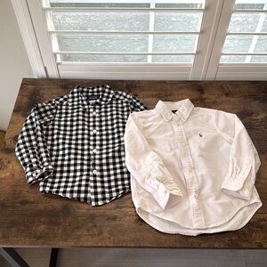 Long sleeve collared dress up shirts bundle Boys 3T